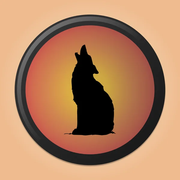 Wolf pictogram. Wolf vector — Stockvector