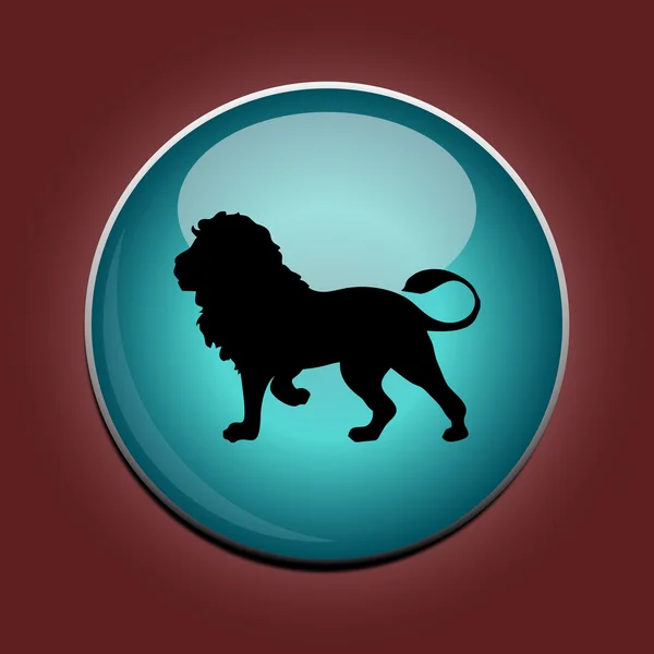 Löwen-Ikone. Löwenvektor — Stockvektor