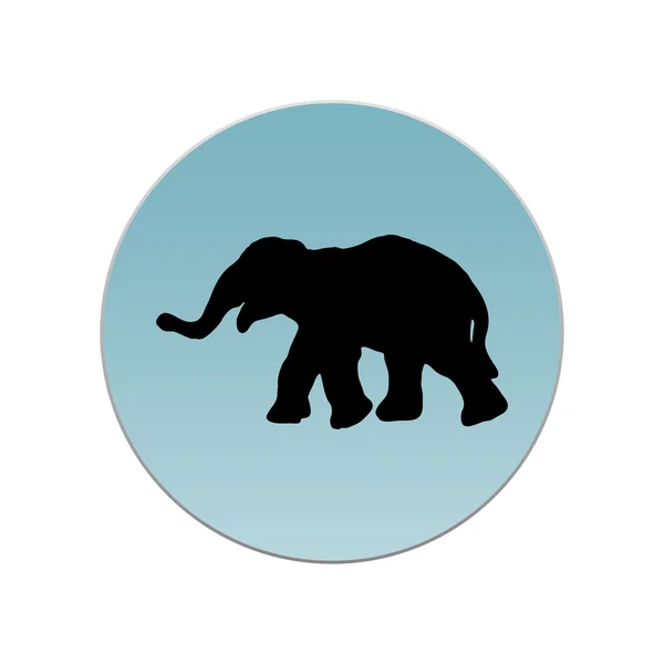 Elefante Icono. vector de elefante — Vector de stock