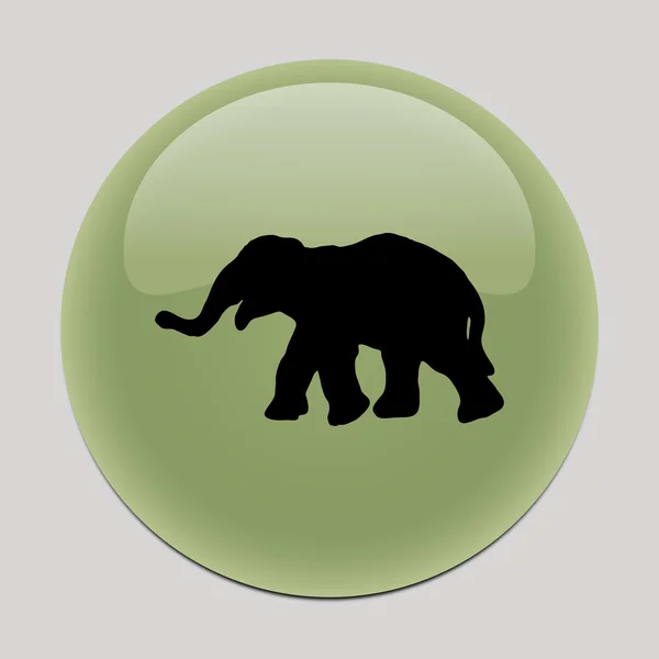 Elefante Icono. vector animal — Vector de stock