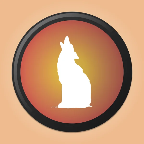狼のアイコン。オオカミのベクトル — ストックベクタ