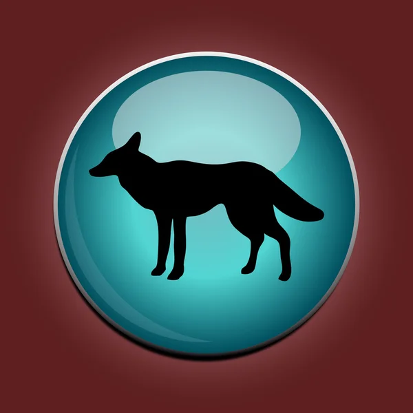 Fox pictogram. vector vos — Stockvector