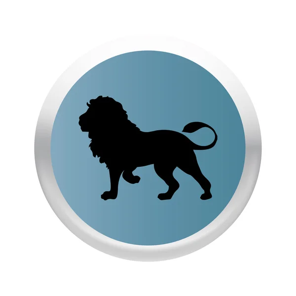 Icona del Leone. re leone — Vettoriale Stock