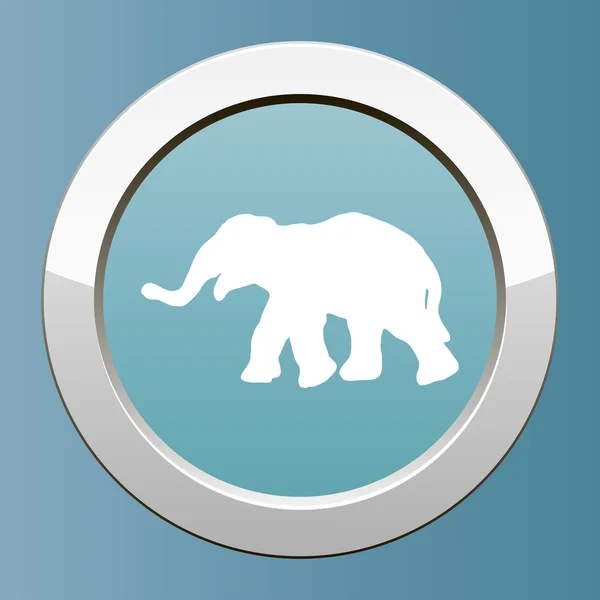 Elefante Icono. icono animal — Vector de stock