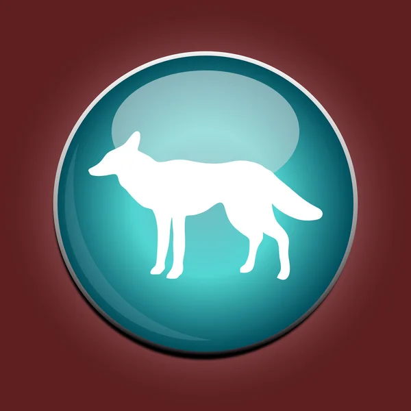 Fox pictogram. vector vos — Stockvector