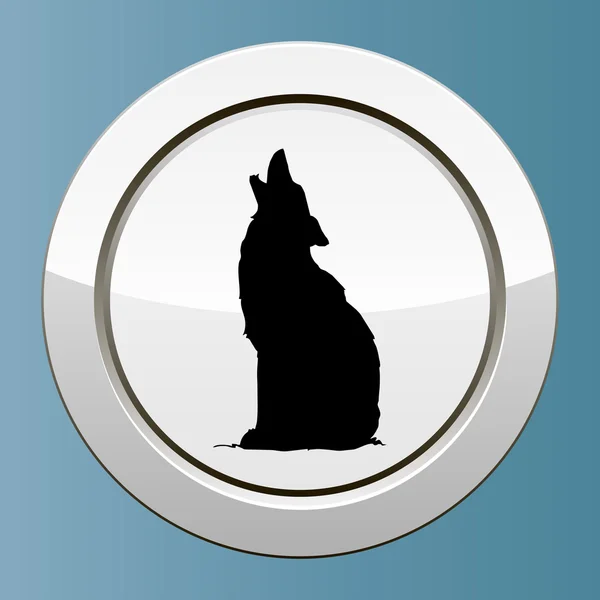 Wolf pictogram. Wolf vector — Stockvector