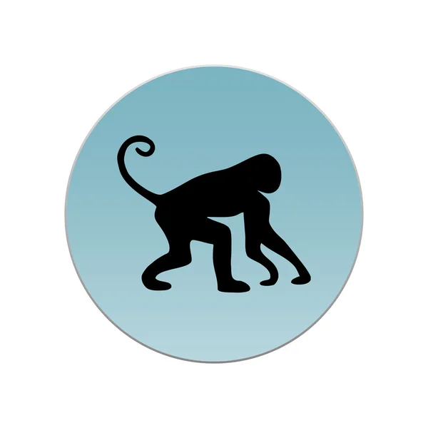 Opičí ikona. zvířecí ikona — Stockový vektor