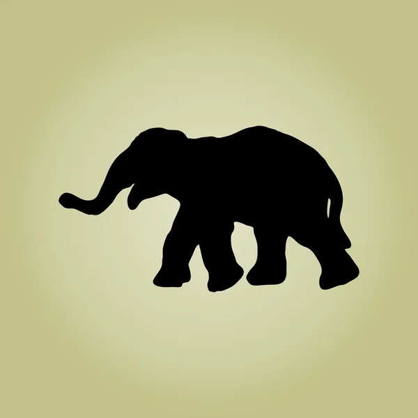 Elefante Icono. icono animal — Vector de stock