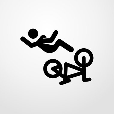 man falls icon. man falls sign clipart