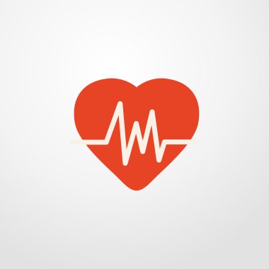 kardiyogram simgesi. kardiyogram işareti
