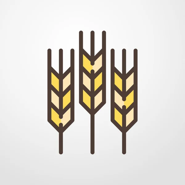 Ícone de trigo. sinal de trigo — Vetor de Stock