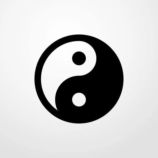 Yin yang ikonra. Yin yang jele — Stock Vector