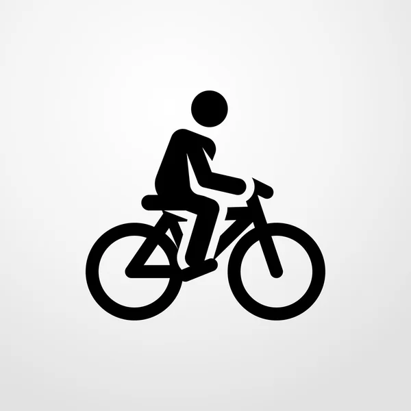 Ciclista icono. signo ciclista — Vector de stock