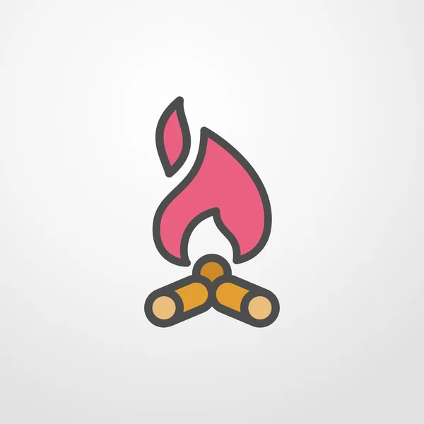 Feuer-Ikone. Feuerzeichen — Stockvektor