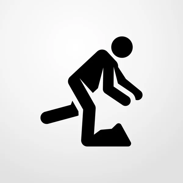 Man valt pictogram. man valt teken — Stockvector