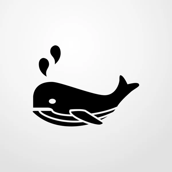 Icono de ballena. signo de ballena — Archivo Imágenes Vectoriales