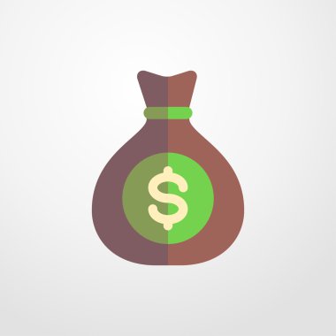 para çantası simgesi. para çantası işareti