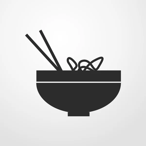 Icono de fideos. fideos signo — Vector de stock