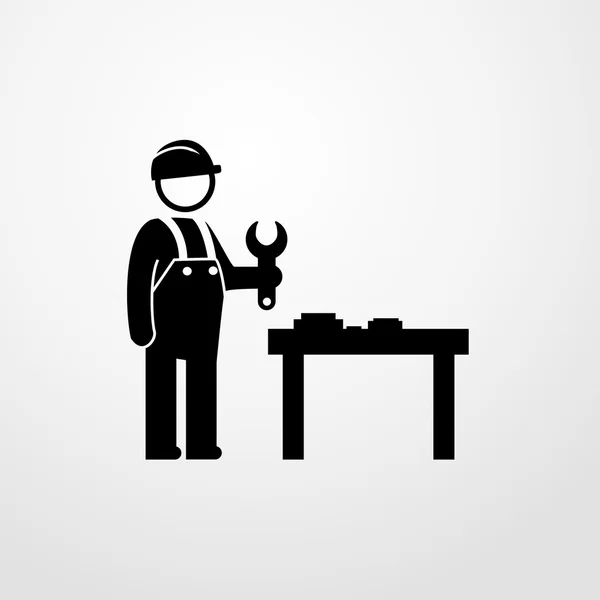 Makinist işçisi simgesi. makinist işçisi işareti — Stok Vektör