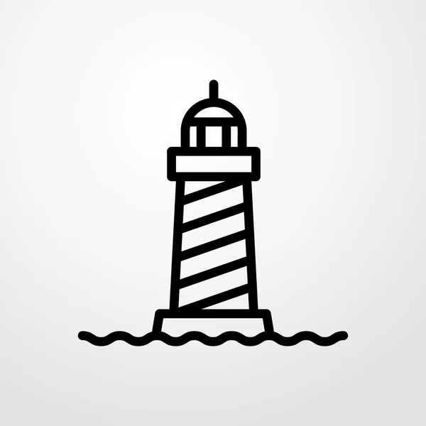 Икона маяка. знак маяка — стоковый вектор
