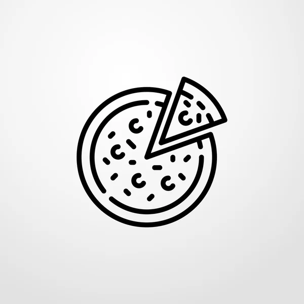 Icono de pizza. signo de pizza — Vector de stock