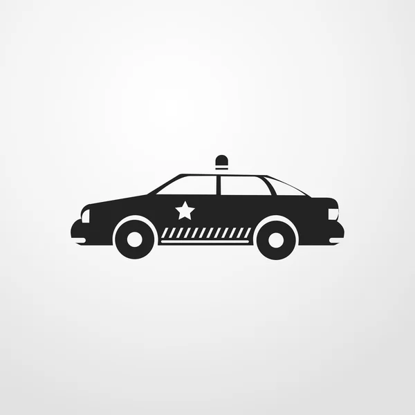 Icono del coche de policía. señal de coche de policía — Archivo Imágenes Vectoriales