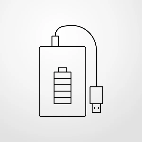 Pictogram van de bank van de macht. Power bank teken — Stockvector