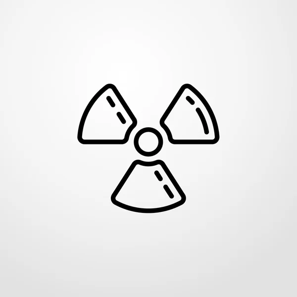 Straling pictogram. straling teken — Stockvector