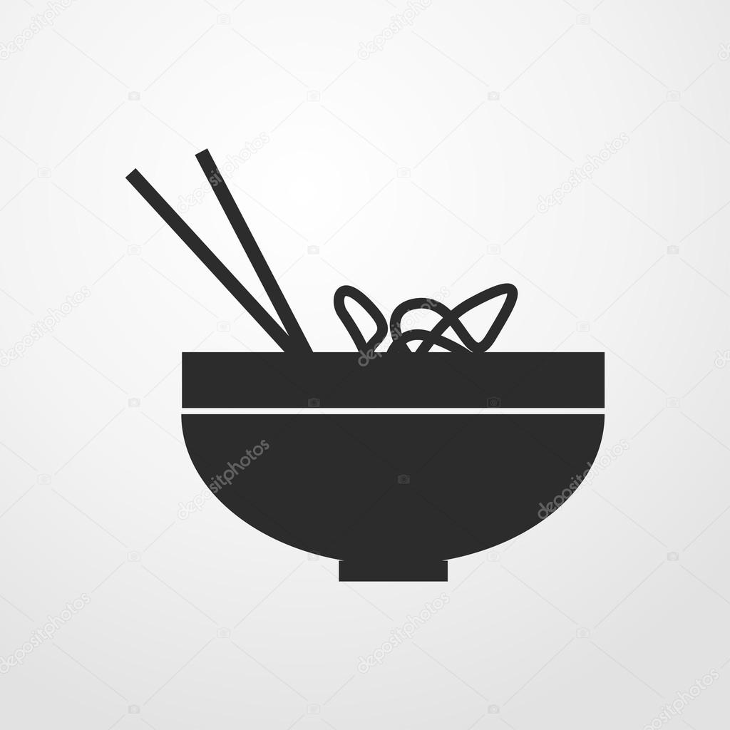 Noodles icon. noodles sign