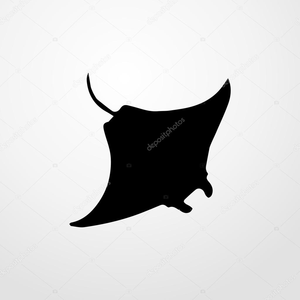 Stingray icon. stingray sign