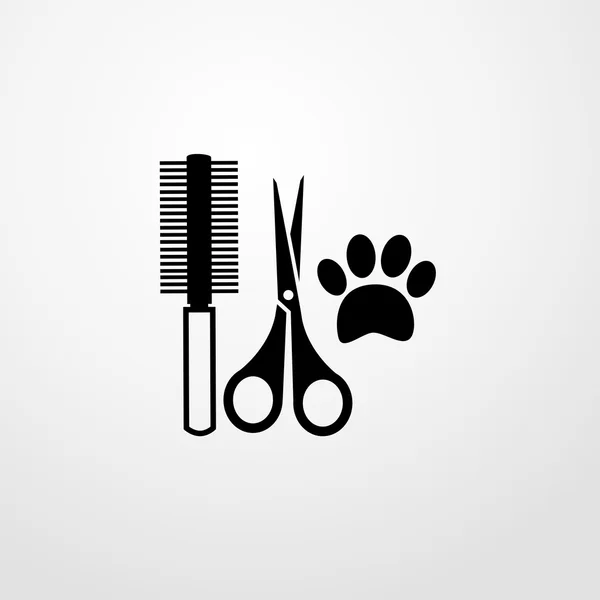 Icône de coiffeur animal. Animal signe de coiffeur — Image vectorielle