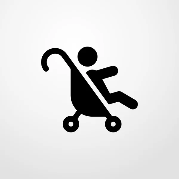 Icône de poussette bébé. signe de poussette bébé — Image vectorielle