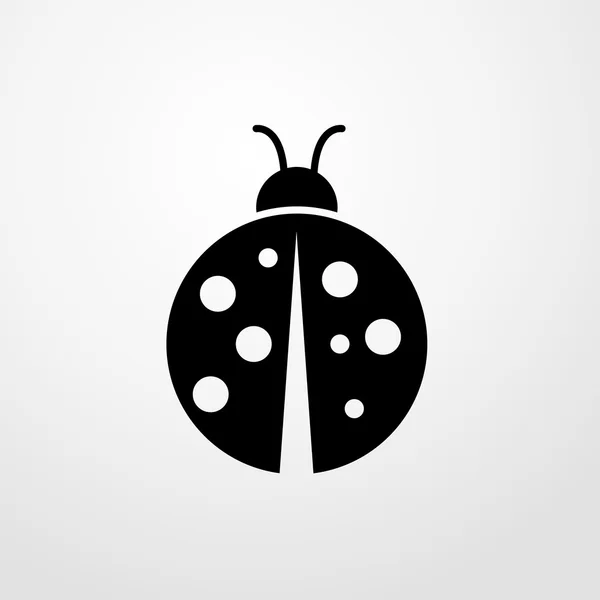 Icona della coccinella. segno di coccinella — Vettoriale Stock