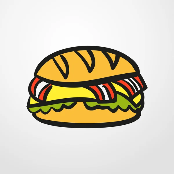 Burger icon. burger sign — Stock Vector