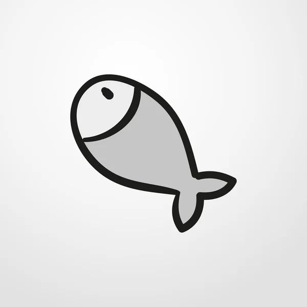 Icona del pesce. segno di pesce — Vettoriale Stock
