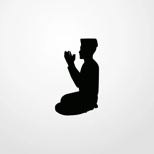 Ikon doa islam. tanda doa islam - Stok Vektor