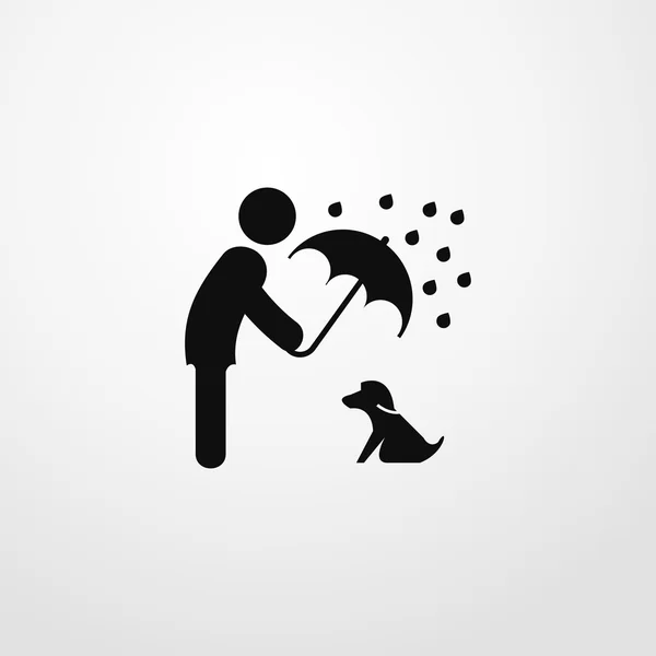 adam ve köpeği simgesi. insan ve köpek işareti