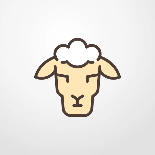 Icono de oveja. signo de oveja — Vector de stock