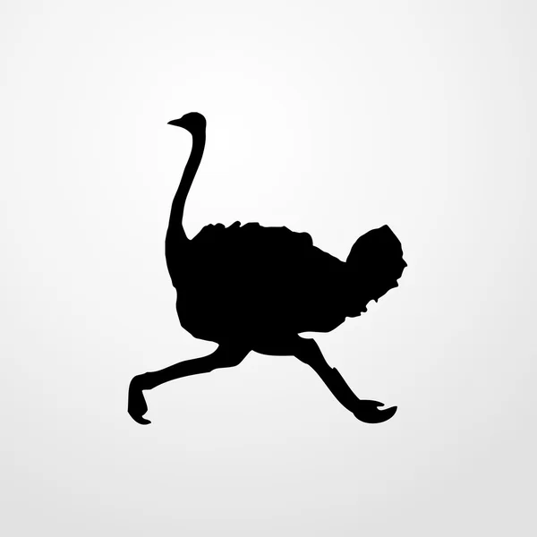 Ostrich icon. ostrich sign — Stock Vector