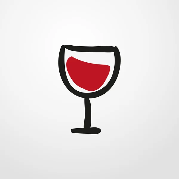 Verre d'icône du vin. verre de signe de vin — Image vectorielle