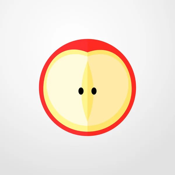 Apfelsymbol. Apfelschild — Stockvektor