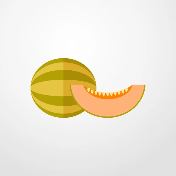 Melon-ikonen. melon tecken — Stock vektor