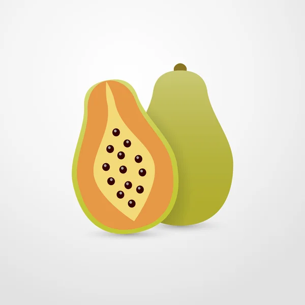 Papaya-Symbol. Papaya-Zeichen — Stockvektor