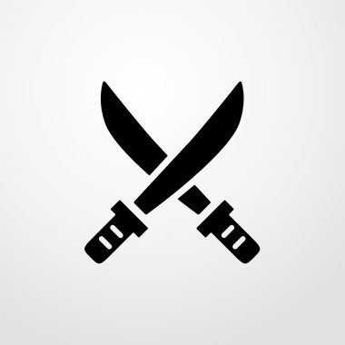 çapraz kılıç simgesi. kılıç işareti geçti