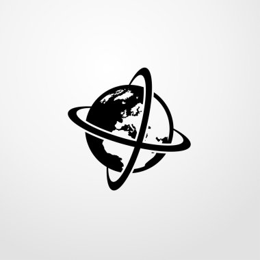 Küre ve ok simgesi. Küre ve ok