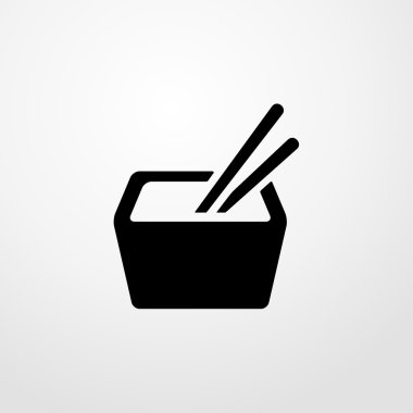 Japon yemekleri yemek çubuğu simgesi olan. çubuk işareti ile Japon yemekleri