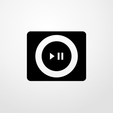 Müzik player simgesi. müzik oyuncu işareti