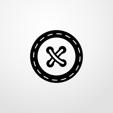 düğme dikiş simgesi. düğme dikiş işareti