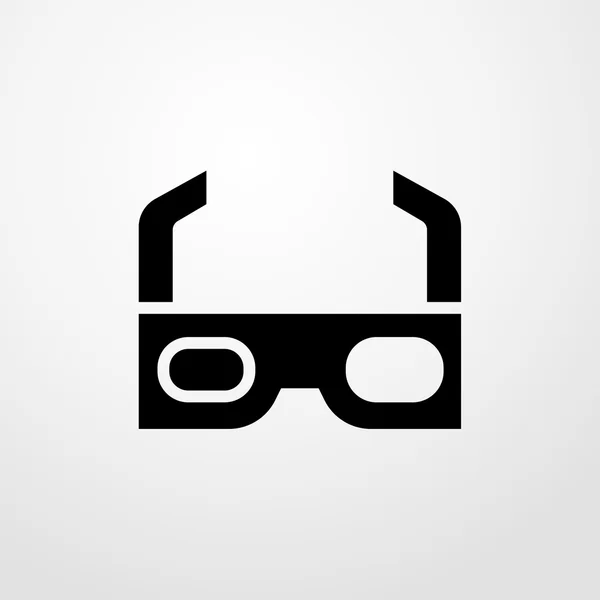 Icono de gafas 3d. signo de gafas 3d — Archivo Imágenes Vectoriales