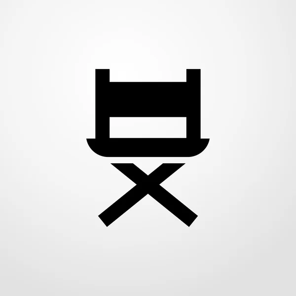 Ikona Krzesło reżysera. Dyrektor krzesło znak — Wektor stockowy